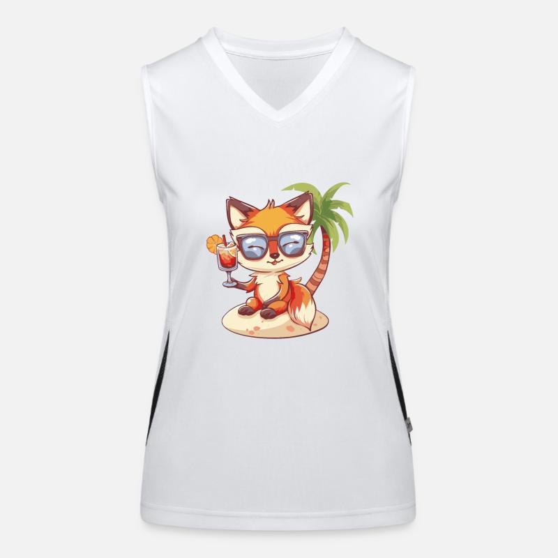 Vacances d’été à la plage Fox Débardeur respirant contrasté Femme