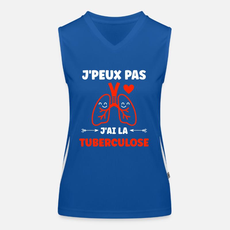 Sensibilisation à la tuberculose Débardeur respirant contrasté Femme
