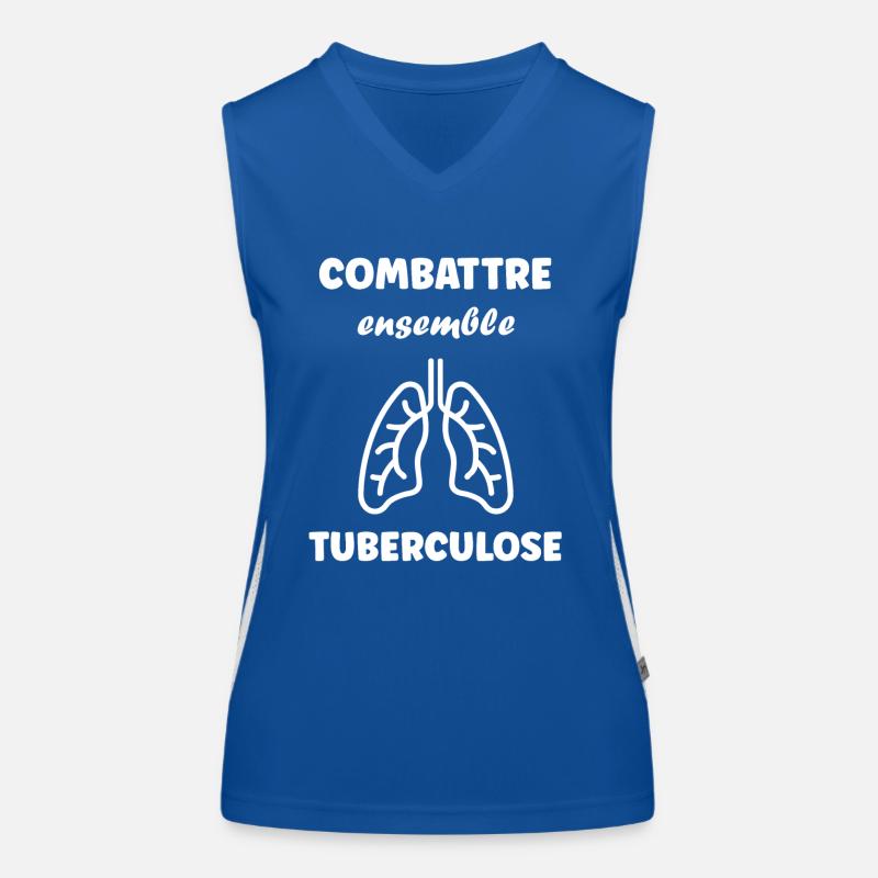 Sensibilisation à la tuberculose Débardeur respirant contrasté Femme