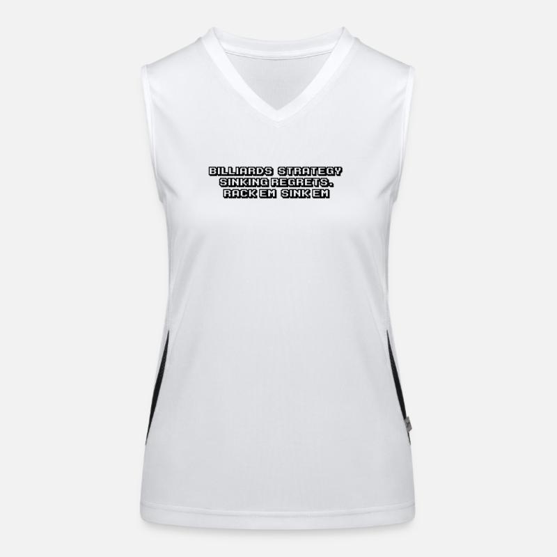 Billard - Billiards: strategy, sinking regrets. Funktionelles Kontrast-Tank Top für Frauen