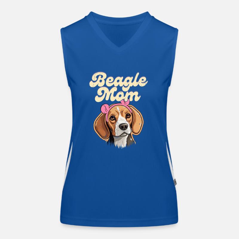Beagle Maman Propriétaire de chien Chiot Beagles Débardeur respirant contrasté Femme