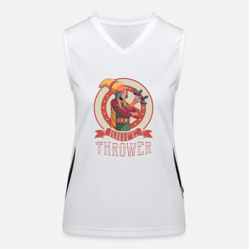 Knife Thrower Circus Costume Theme Party Women's Functional Contrast Tank Top