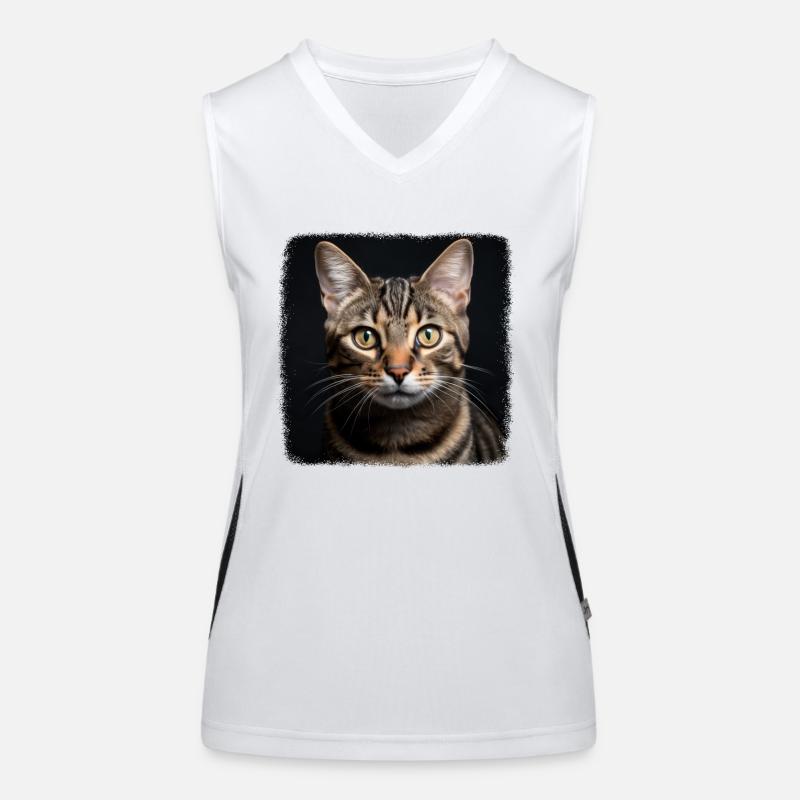 Tabby Kätzchen Tabby Katze Funktionelles Kontrast-Tank Top für Frauen