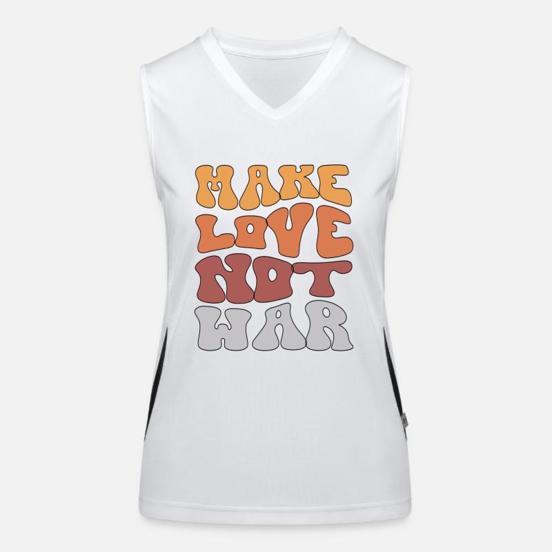 Make Love not war Women's Functional Contrast Tank Top