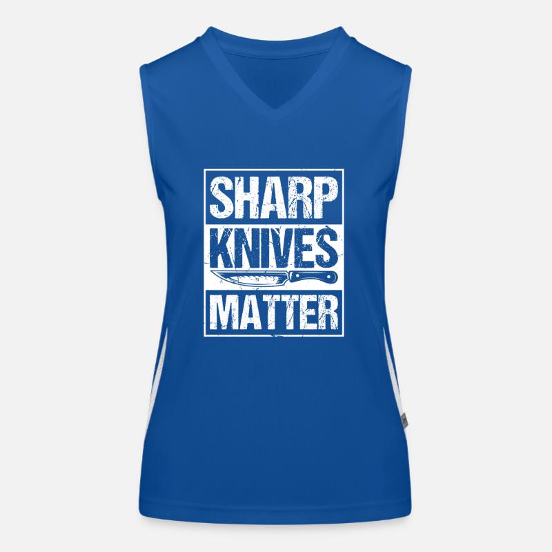 Sharp knives are important Women's Functional Contrast Tank Top