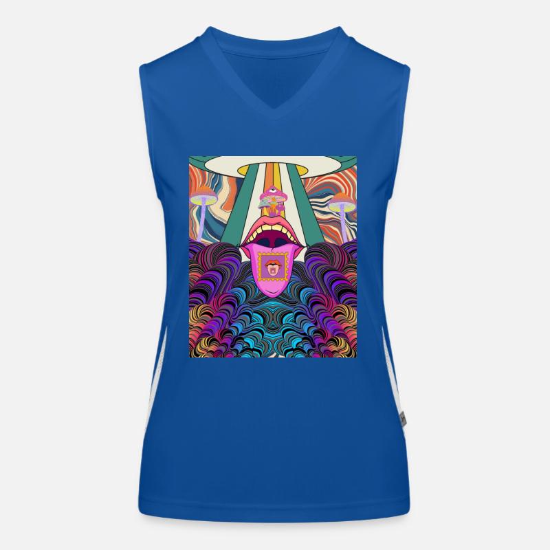Psychedelic Rave Design Women's Functional Contrast Tank Top