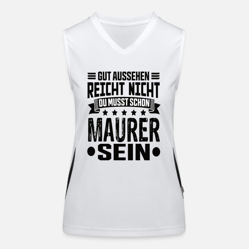 Bricklayer Building Construction Structural Engineer Bricklayer Funny Women's Functional Contrast Tank Top