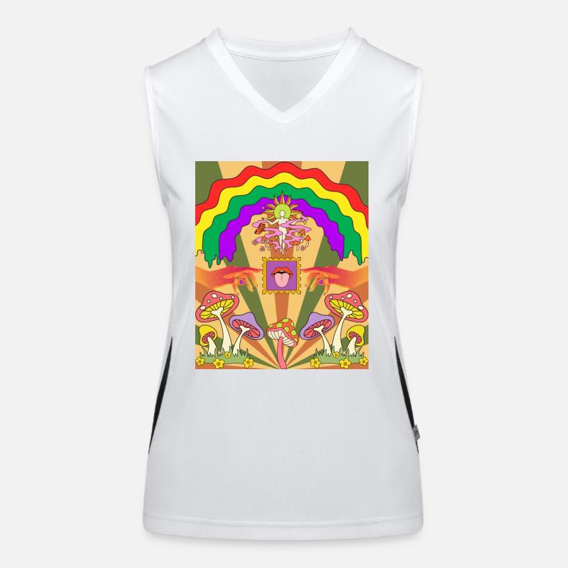 Design psychédélique créatif Débardeur respirant contrasté Femme