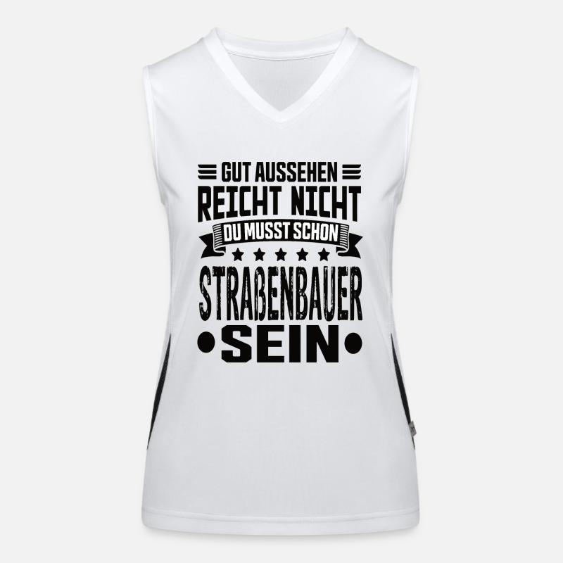 Constructeurs de routes Construction de routes Construction de routes Débardeur respirant contrasté Femme