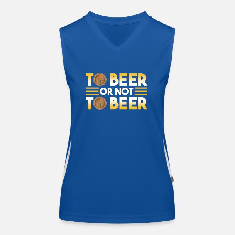 Bier Oder Nicht Bier Funktionelles Kontrast-Tank Top für Frauen