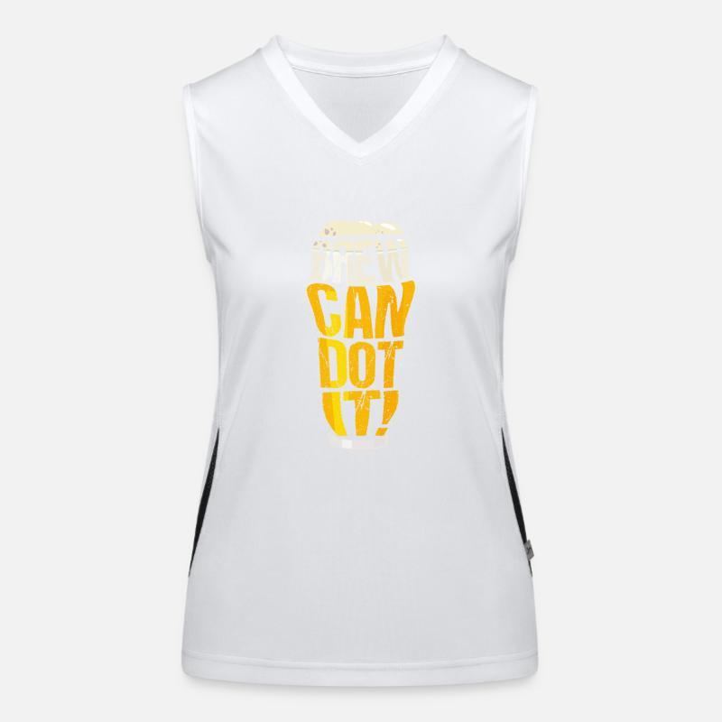 Brew Can Dot It Funktionelles Kontrast-Tank Top für Frauen