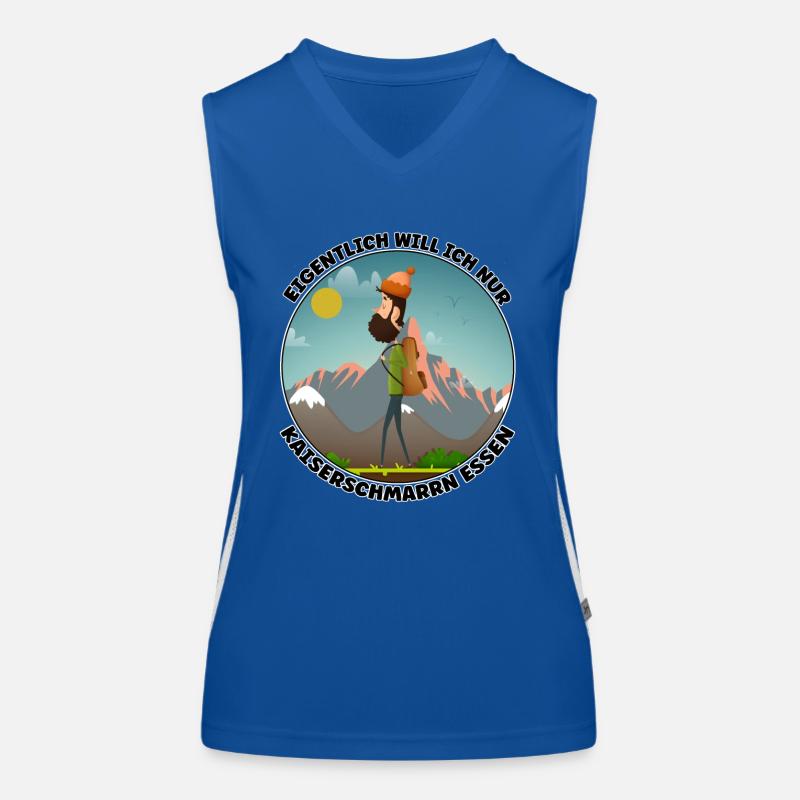 Wandern - eigentlich will ich Kaiserschmarren Funktionelles Kontrast-Tank Top für Frauen