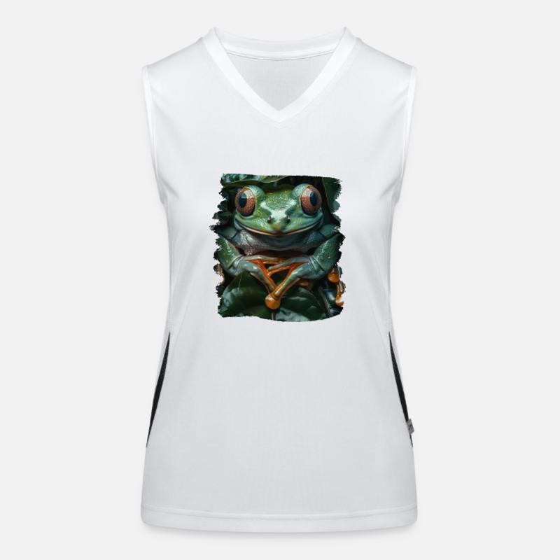 Rainette Baumfrösche Baumfrosch Débardeur respirant contrasté Femme