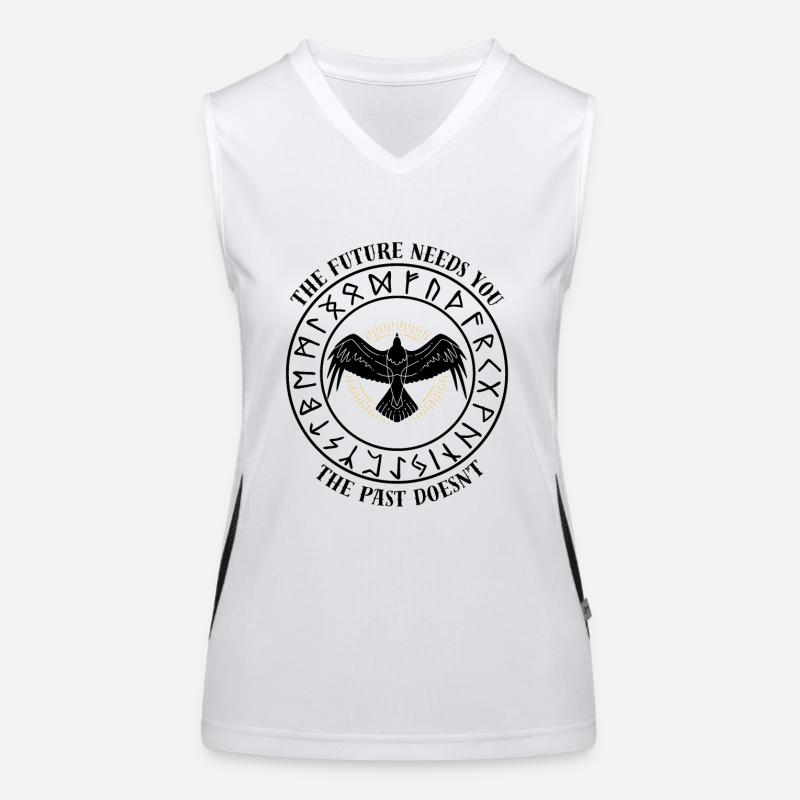 The future needs you Wikinger Spruch Design Funktionelles Kontrast-Tank Top für Frauen