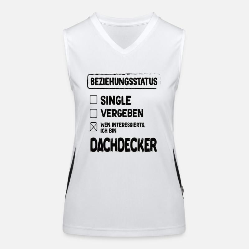 Dachdecker Beziehungsstatus Funktionelles Kontrast-Tank Top für Frauen