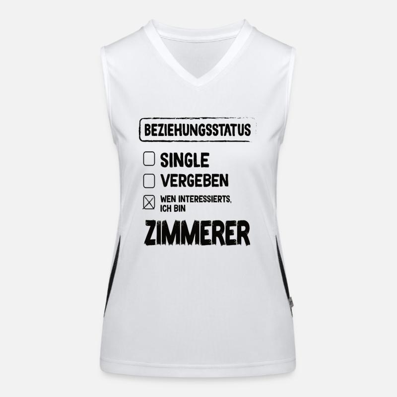 Zimmerer Beziehungsstatus Funktionelles Kontrast-Tank Top für Frauen