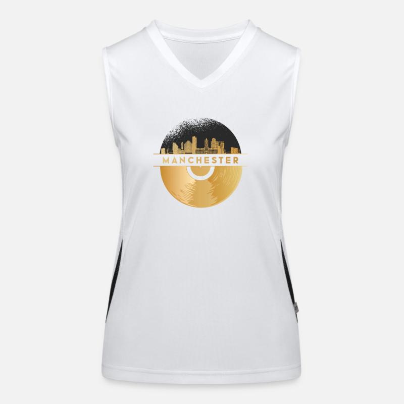 Vinyl Record Disco Music Women's Functional Contrast Tank Top