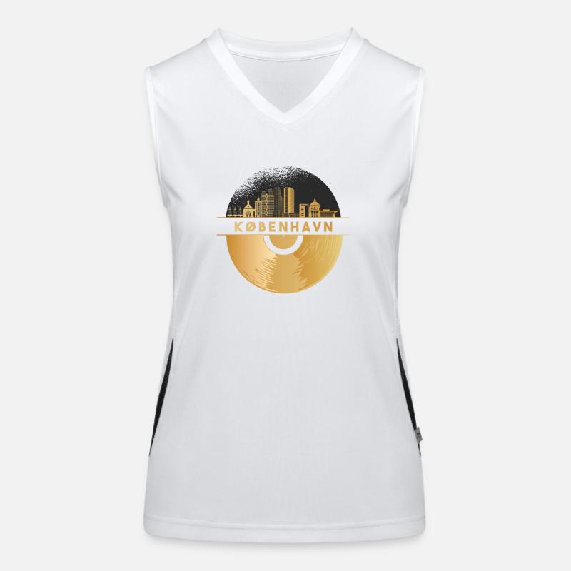Vinyl Record Disco Music Women's Functional Contrast Tank Top