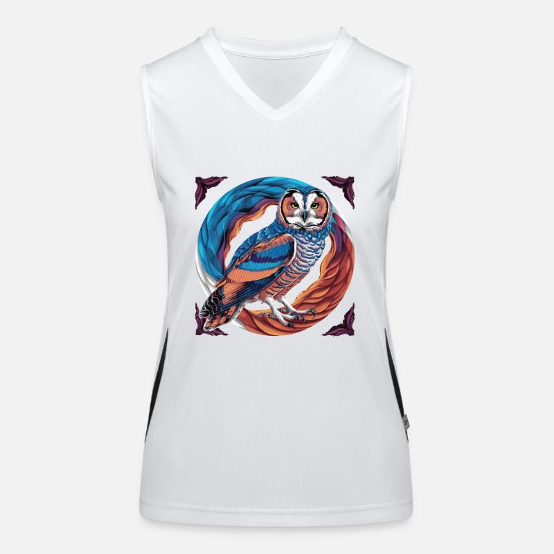 Eule Funktionelles Kontrast-Tank Top für Frauen
