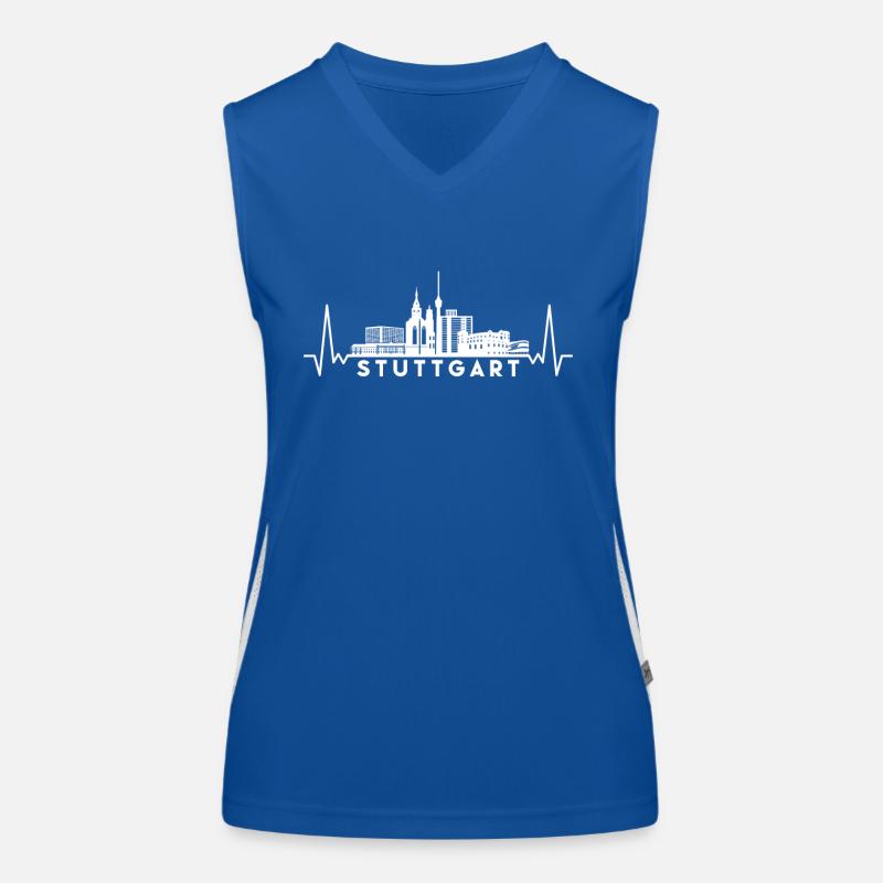 Heartbeat Skyline Germany Stuttgart Women's Functional Contrast Tank Top