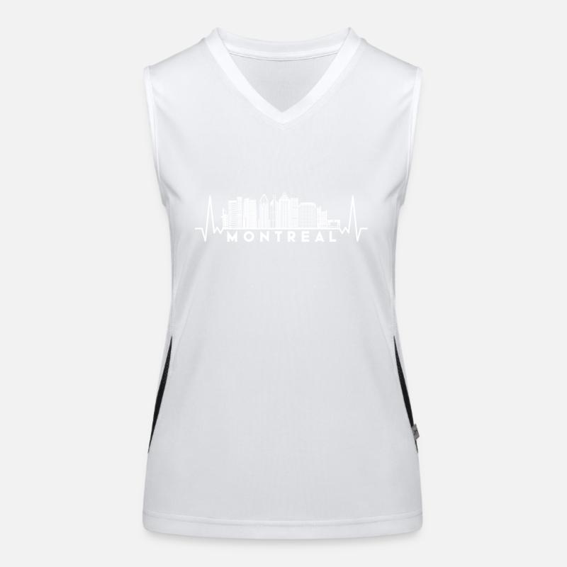 Heartbeat Skyline Canada Montreal Women's Functional Contrast Tank Top