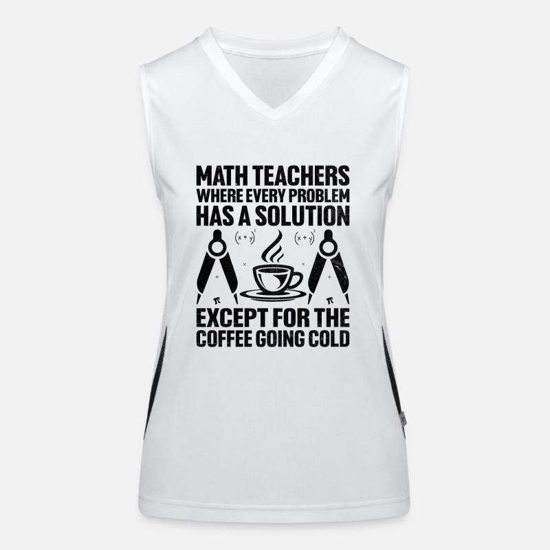Professeur de mathématiques Professeur d’école Professeur de mathématiques drôle S Débardeur respirant contrasté Femme