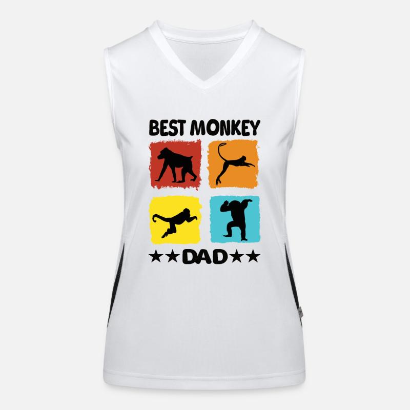 Meilleur papa singe Débardeur respirant contrasté Femme