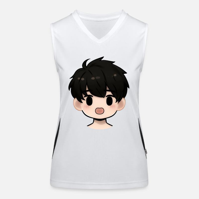 Boy Face Expression Women's Functional Contrast Tank Top