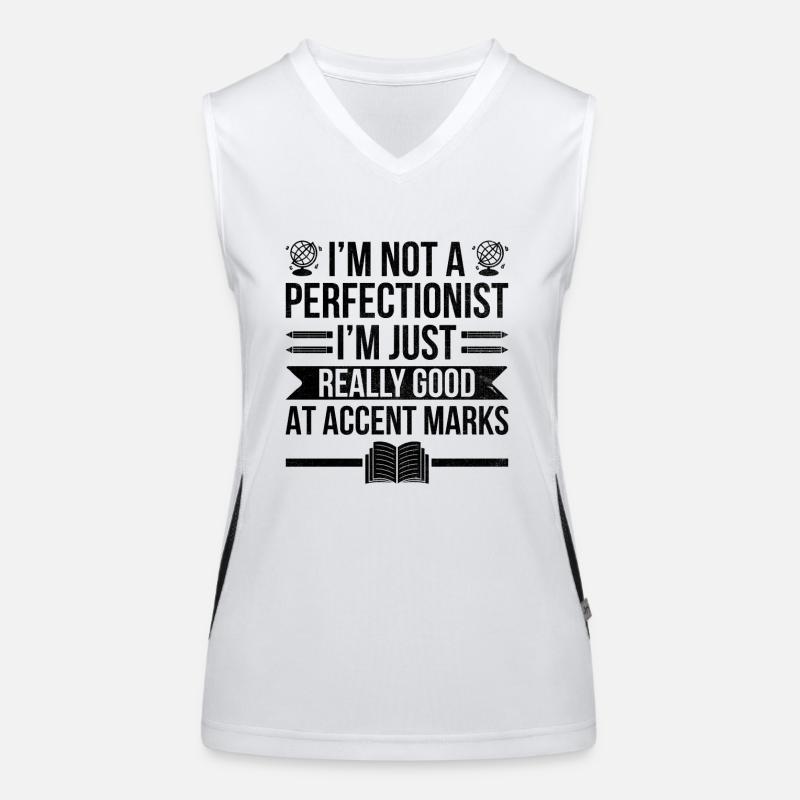 Professeur de langues étrangères École Professeurs de langues Débardeur respirant contrasté Femme