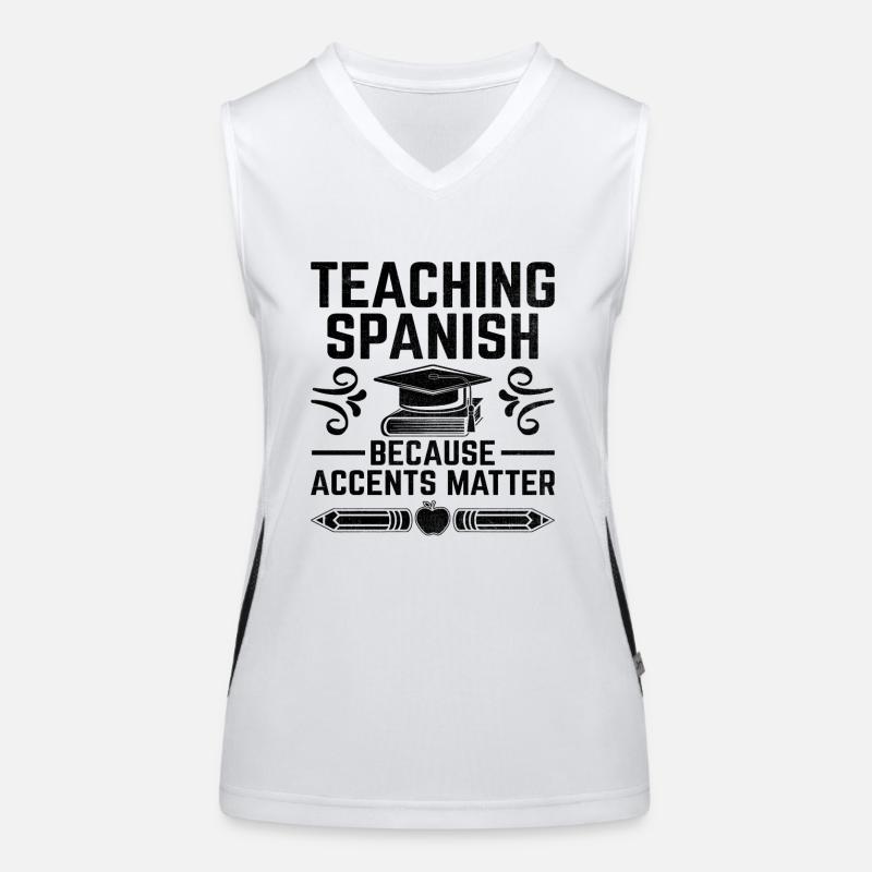 Fremdsprachenlehrer Schule Sprachlehrer Funktionelles Kontrast-Tank Top für Frauen