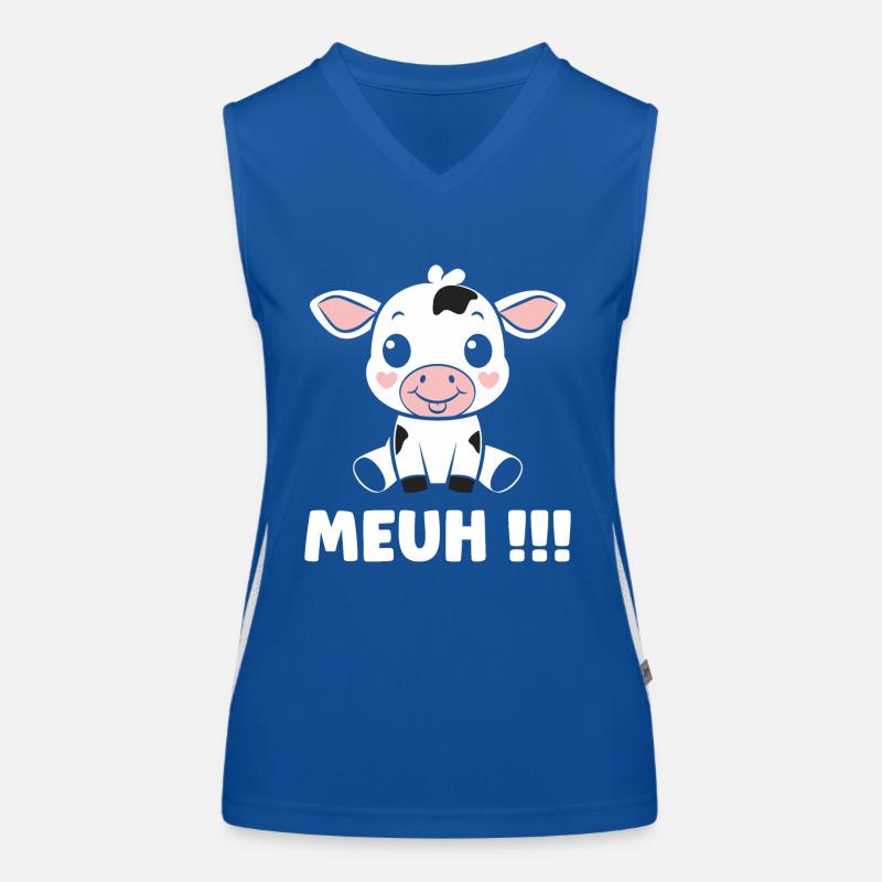 Kuh Funktionelles Kontrast-Tank Top für Frauen