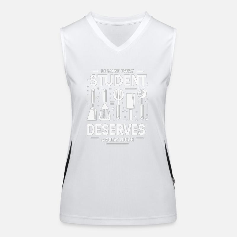Weil jeder Schüler ein gutes Mittagessen verdient Funktionelles Kontrast-Tank Top für Frauen