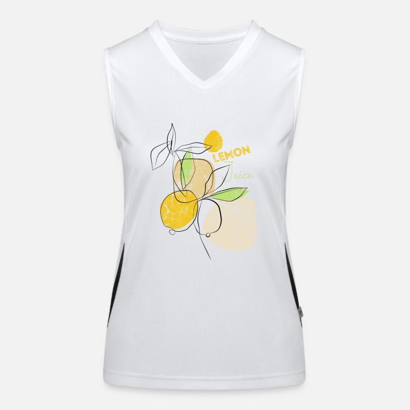 Zitronen Lemon Juice - expressionistisch - Kunst Funktionelles Kontrast-Tank Top für Frauen