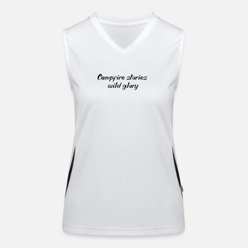 Camping - Campfire stories, wild glory Funktionelles Kontrast-Tank Top für Frauen