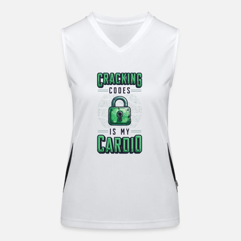 Cracking Codes Is My Cardio - Cryptologic Women's Functional Contrast Tank Top
