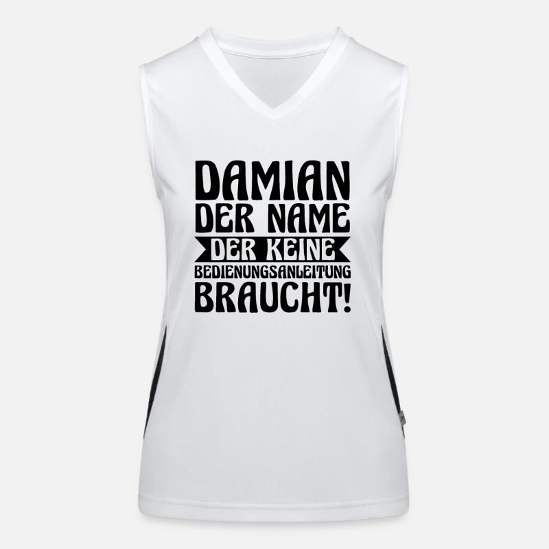 First name Damian Women's Functional Contrast Tank Top