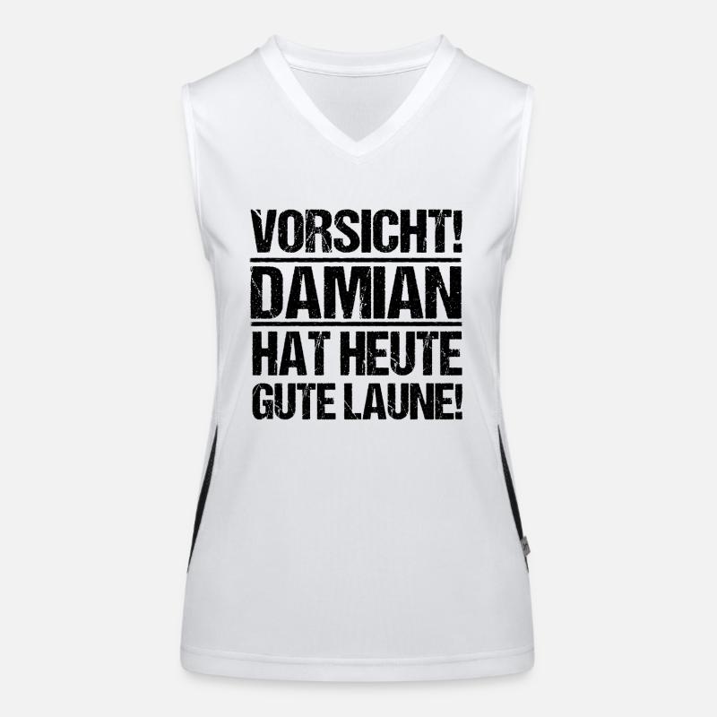 Vorname Damian Funktionelles Kontrast-Tank Top für Frauen