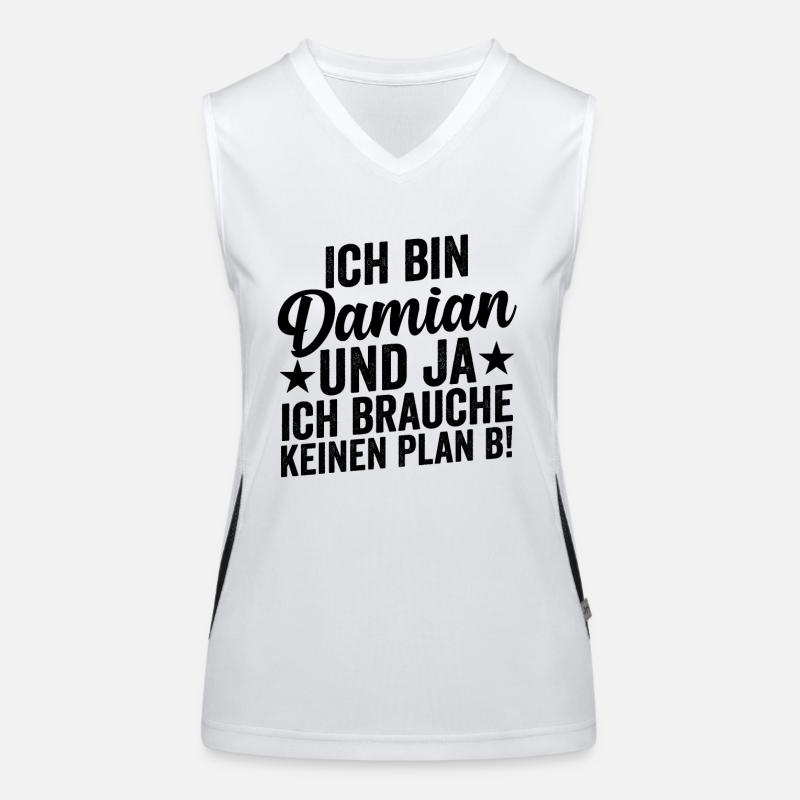 First name Damian Women's Functional Contrast Tank Top
