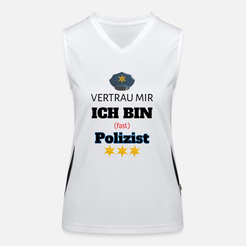 Polizei Geschenk Funktionelles Kontrast-Tank Top für Frauen