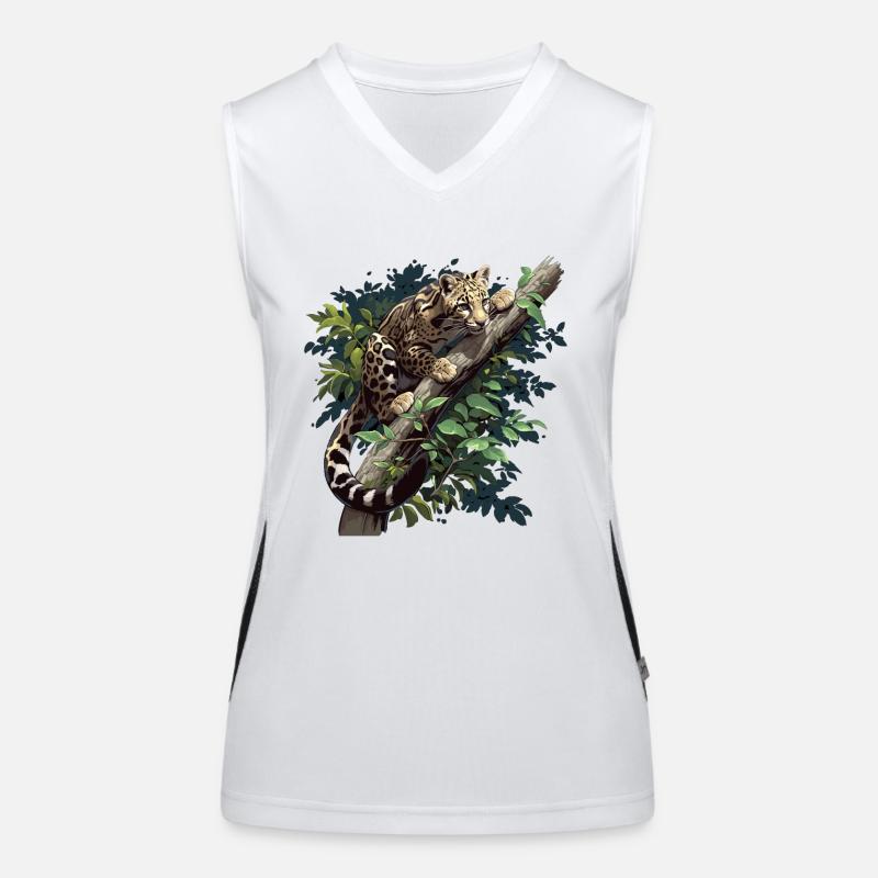 Clouded Leopard Nebelparder Women's Functional Contrast Tank Top