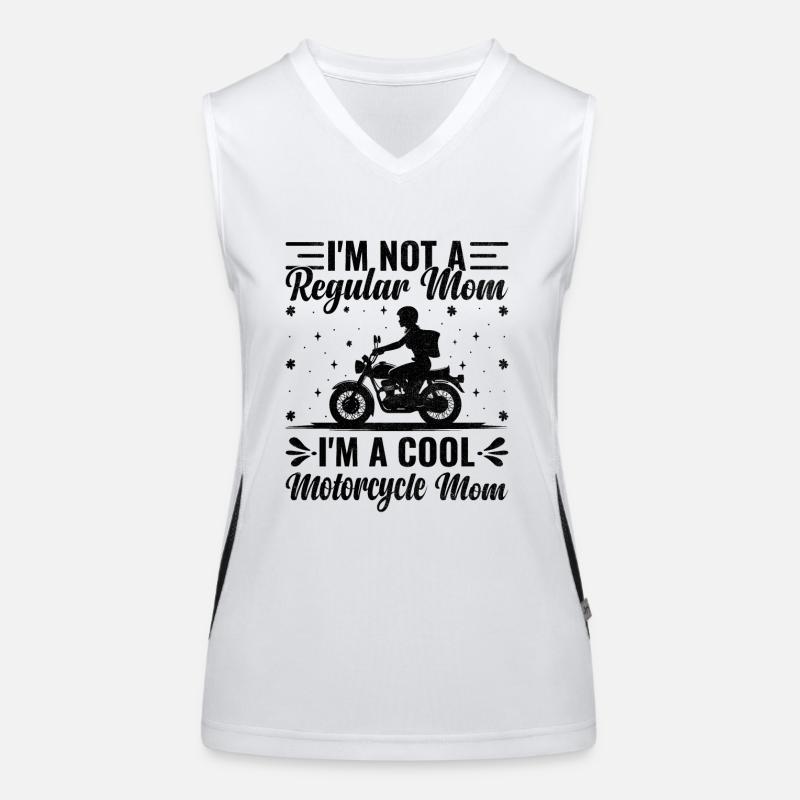 Ich bin keine normale Mutter Ich bin eine coole Motorrad-Mutter Funktionelles Kontrast-Tank Top für Frauen