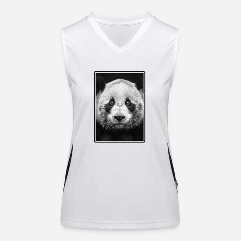 Panda géant Pandas Große Pandas Großer Panda Débardeur respirant contrasté Femme