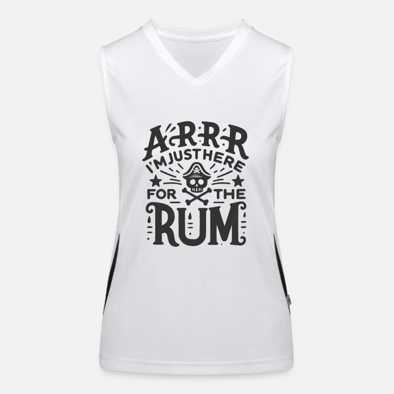 Arrr Je suis juste là pour le rhum ! Débardeur respirant contrasté Femme