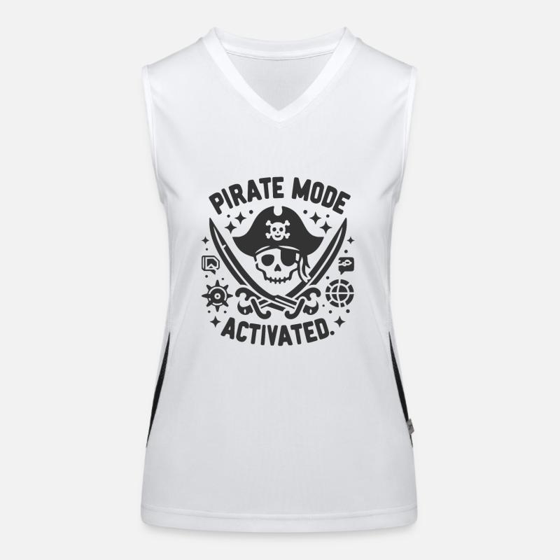 Pirate Mode Activated Women's Functional Contrast Tank Top