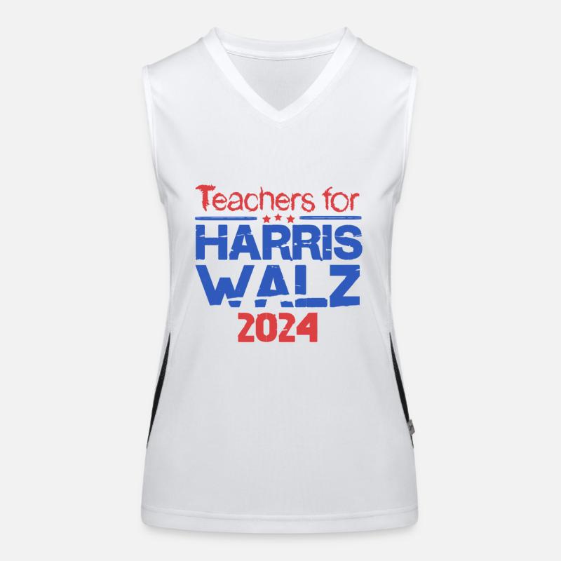 Lehrer für Harris Walz 2024 Funktionelles Kontrast-Tank Top für Frauen