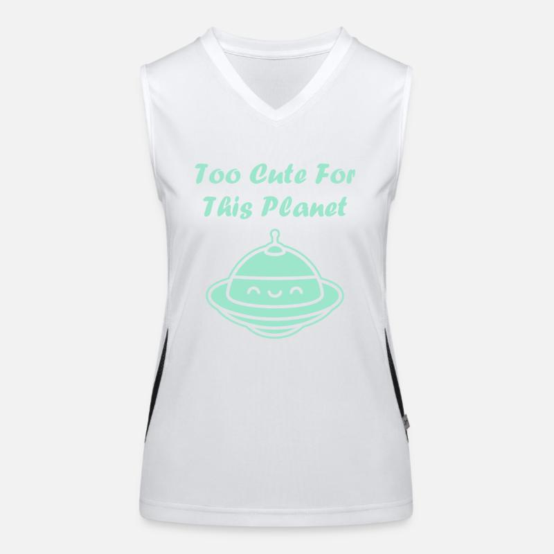 flying saucer Women's Functional Contrast Tank Top