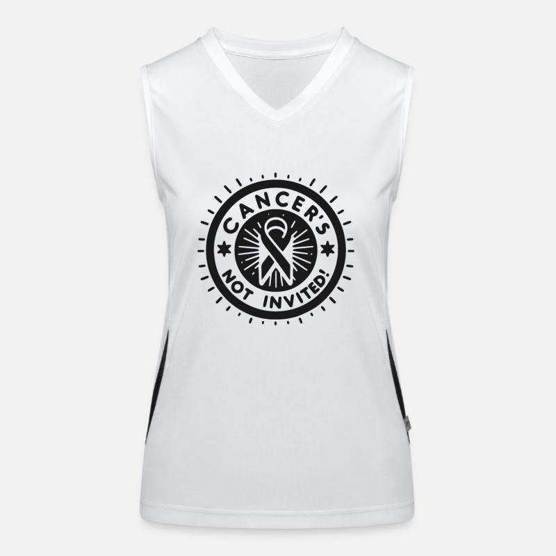 Cancer's Not Invited Women's Functional Contrast Tank Top