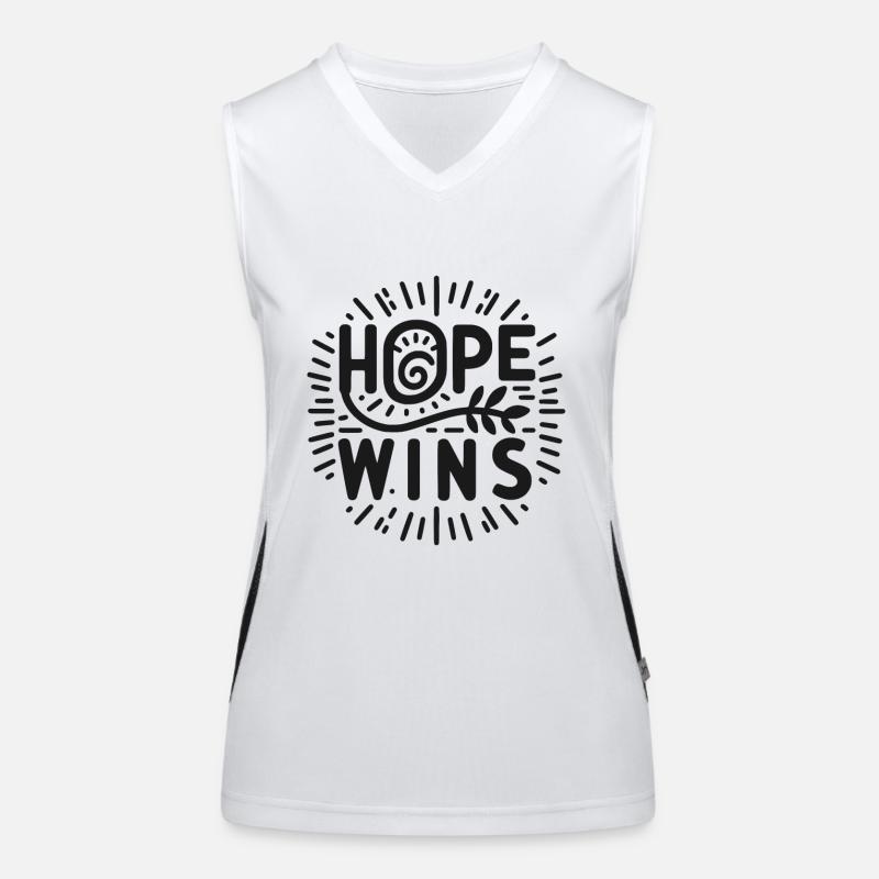 Die Hoffnung gewinnt Funktionelles Kontrast-Tank Top für Frauen