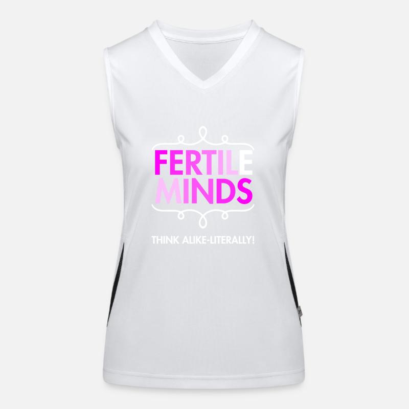 Fertile minds think the same uterological way Women's Functional Contrast Tank Top