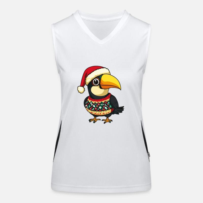 Toucan oiseau Noël Débardeur respirant contrasté Femme